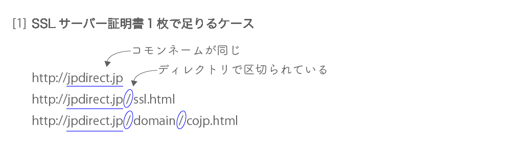SSLサーバー証明書1枚で足りるケース